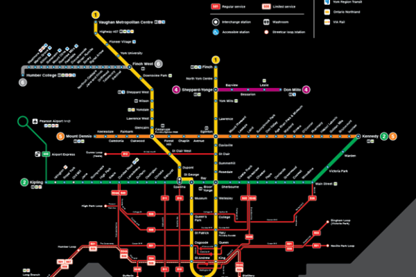 TTC subway map